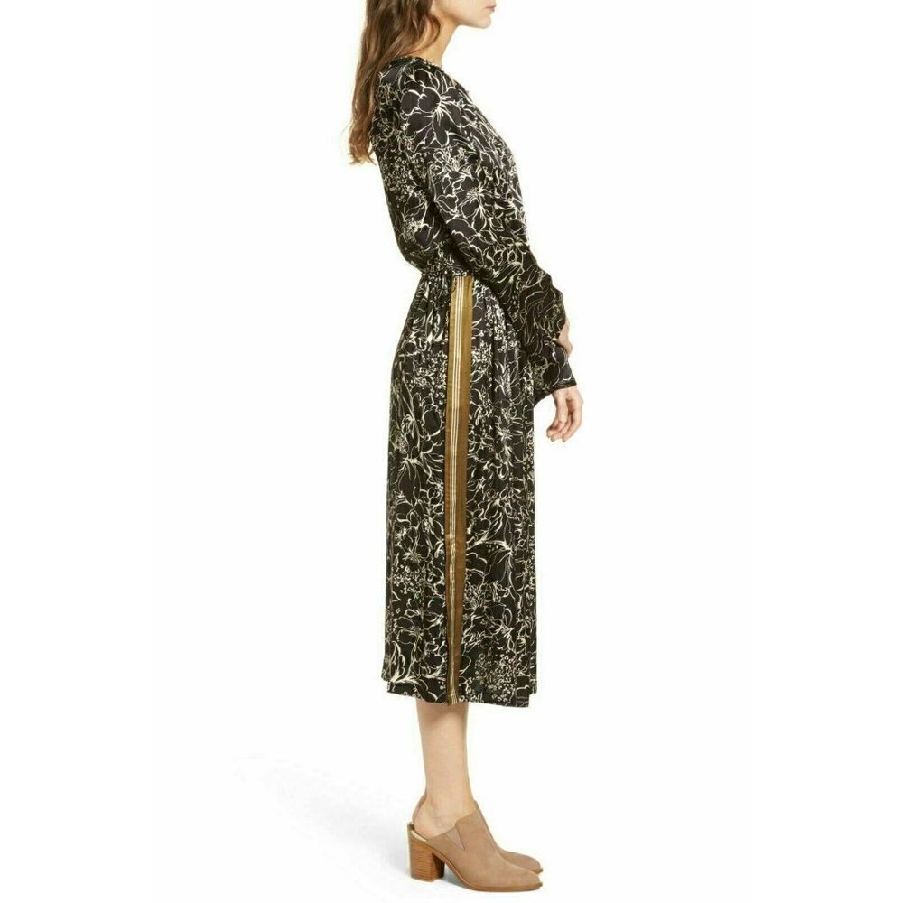 Treasure & Bond Womens Blouson Floral Print Midi Dress Size L - Picture 5 of 12